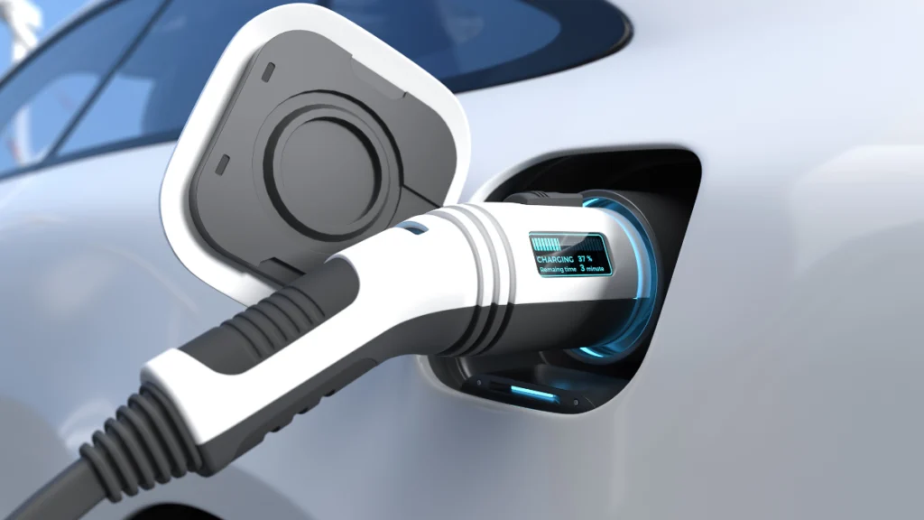 auto elettrica in carica